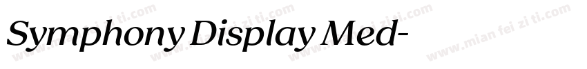Symphony Display Med字体转换